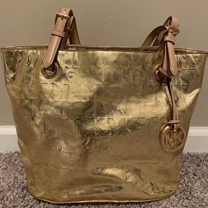 Golden Michael Kors tote
